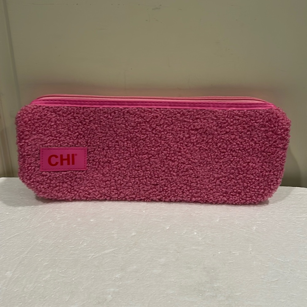 NWOT Chi sherpa ZipUp rectangle storage cosmetic travel tool bag for mini jars